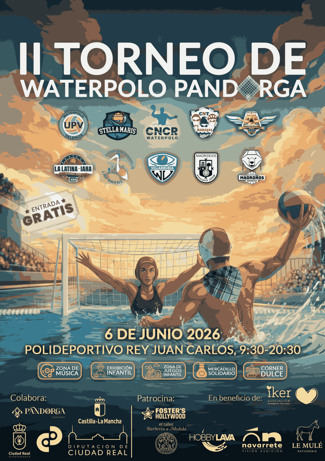 Cartel del II Torneo de Waterpolo Pandorga Ciudad Real 2026