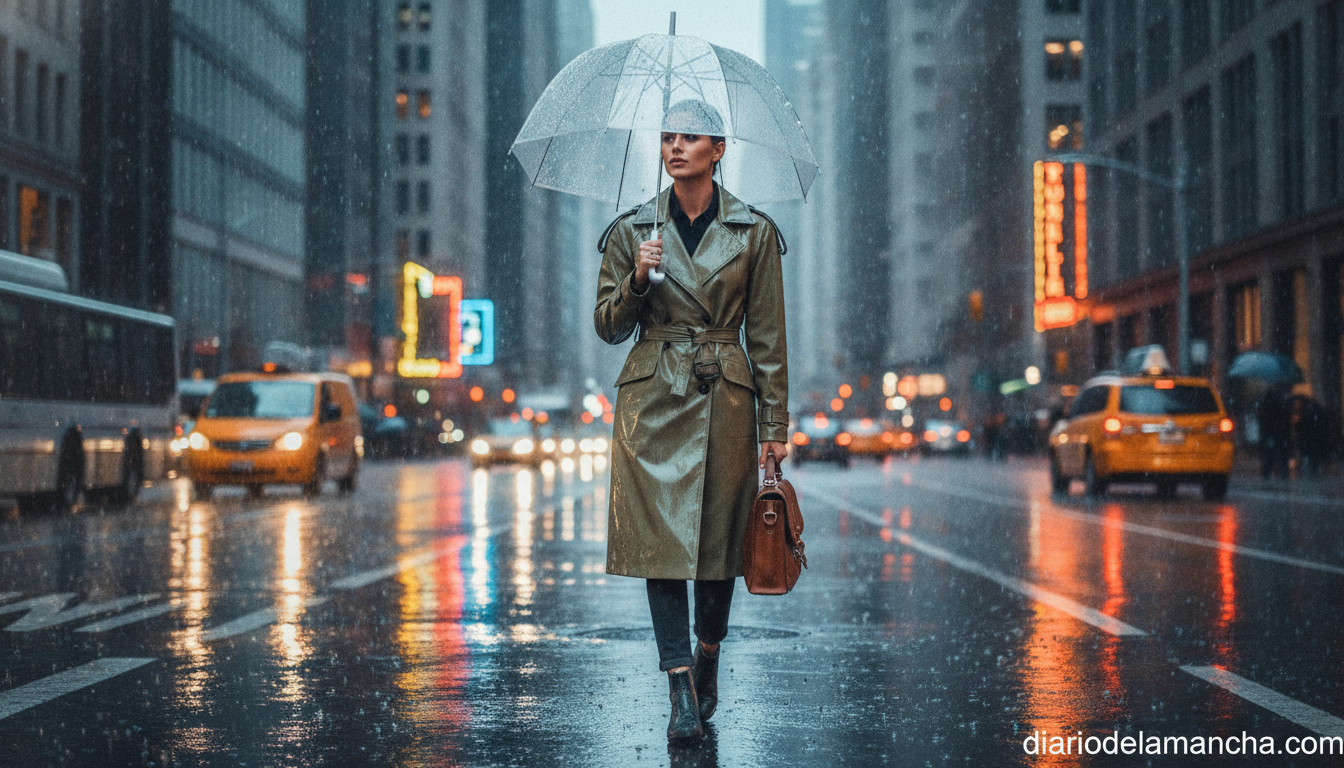 Los chubasqueros más fiables para estar protegido de la lluvia siempre 1 Chubasquero impermeable estilo urbano día de lluvia ciudad
