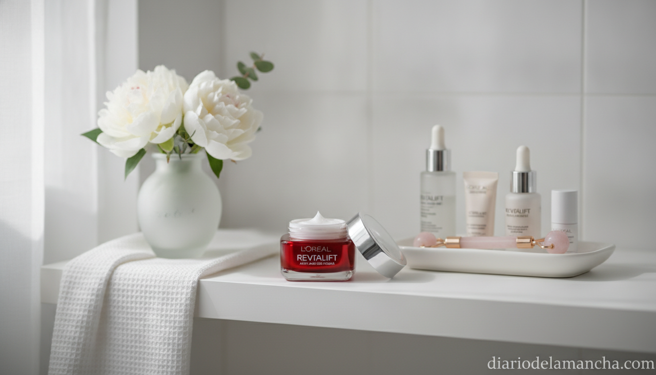 Pack 3x2 de crema de día L’Oréal Retino Péptidos por 9,76 €: ahorro y rutina antiarrugas 1 Crema de día antiedad L'Oréal en baño con luz natural