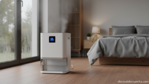 Deshumidificador CONOPUPlus funcionando en habitación con humedad
