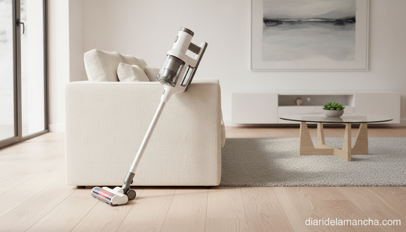 Aspiradora sin cable Dyson V8 Cyclone en salón moderno