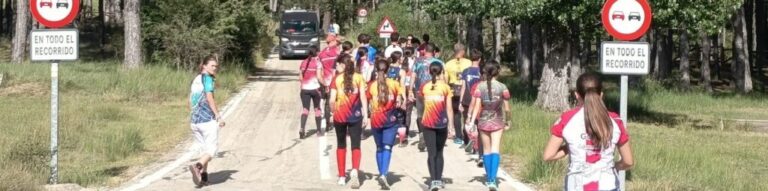 Escolares de Castilla-La Mancha durante la concentración previa al CESA en la Serranía de Cuenca