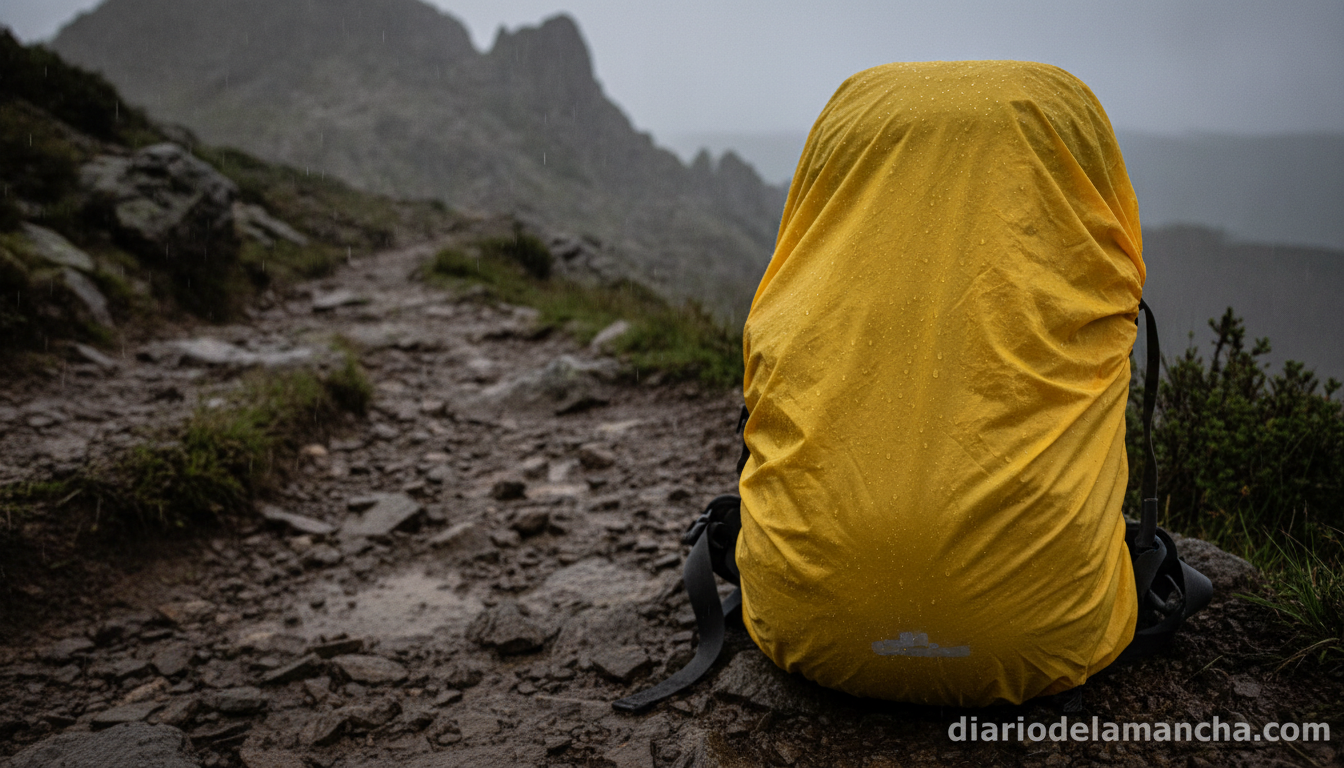 Funda impermeable mochila senderismo lluvia protección