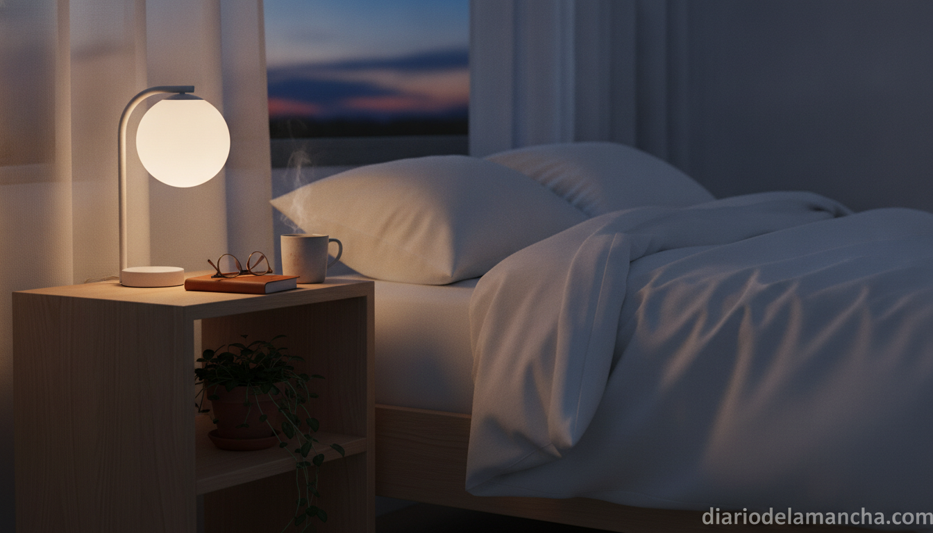 Ikea ofrece lámparas para mesitas de noche a menos de 12€ 1 Lámpara mesita noche dormitorio minimalista luz suave