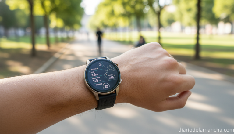 Reloj inteligente OnePlus 2 smartwatch con WearOS en uso deportivo