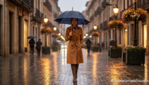 Paraguas elegante y resistente para días de lluvia en ciudad