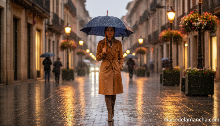 Paraguas elegante y resistente para días de lluvia en ciudad
