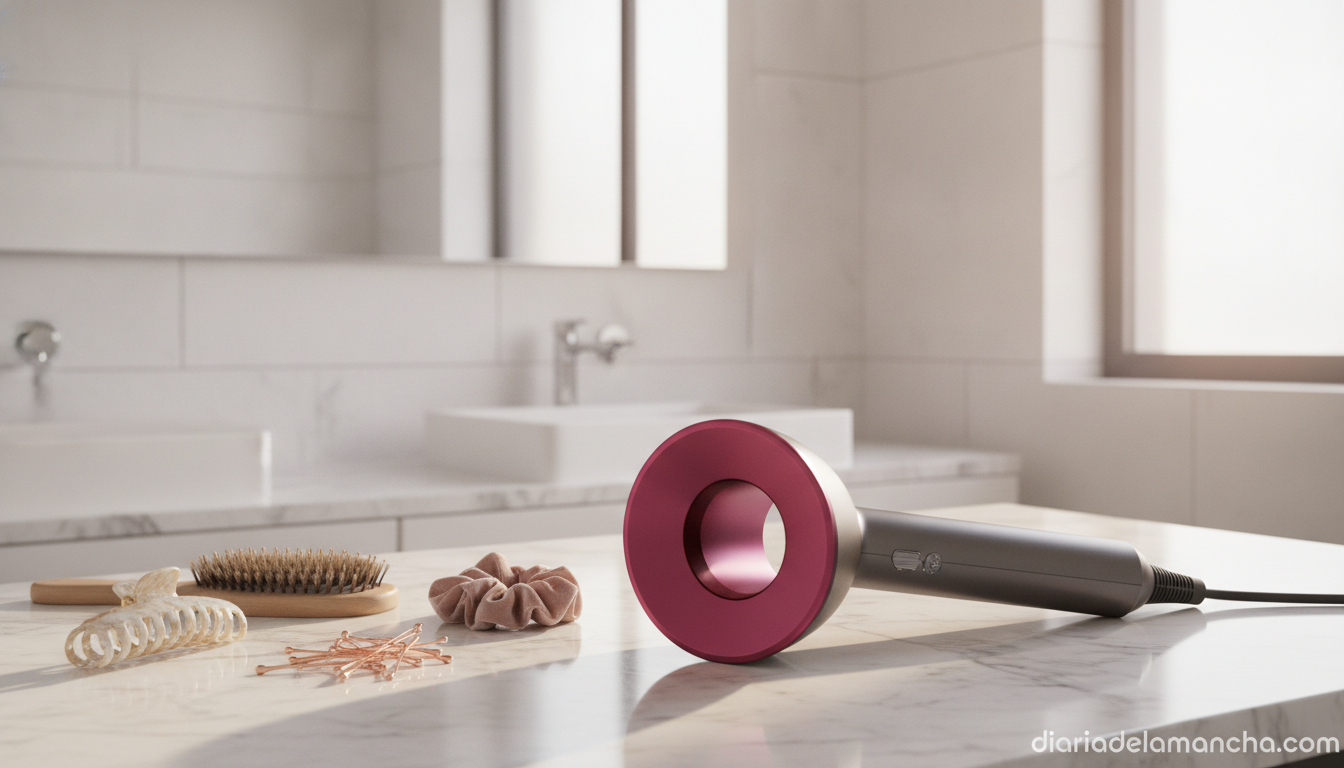 Secador de pelo Dyson Supersonic en baño moderno