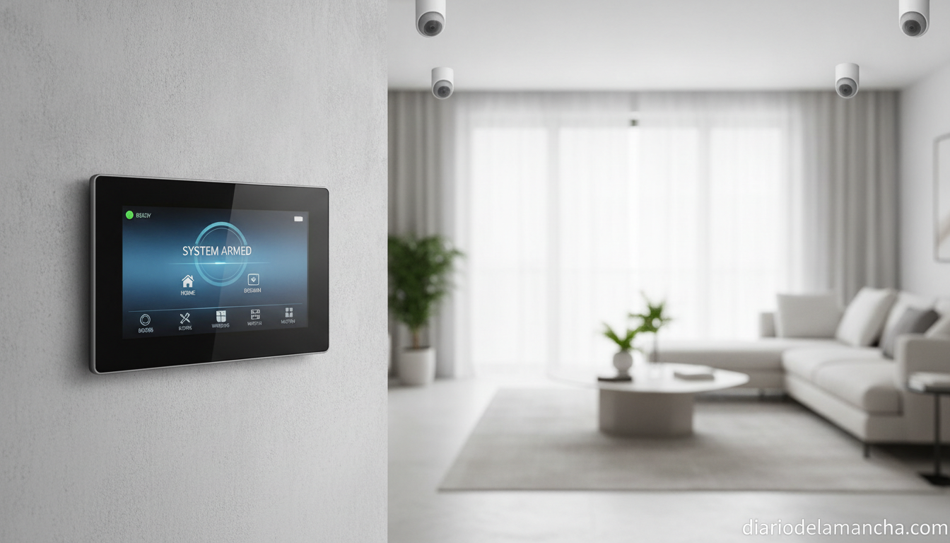Duerme tranquilo con una alarma que protege tu hogar aunque se quede sin conexión a internet 1 Sistema de alarma doméstica FUERS con panel de control y sensores inalámbricos