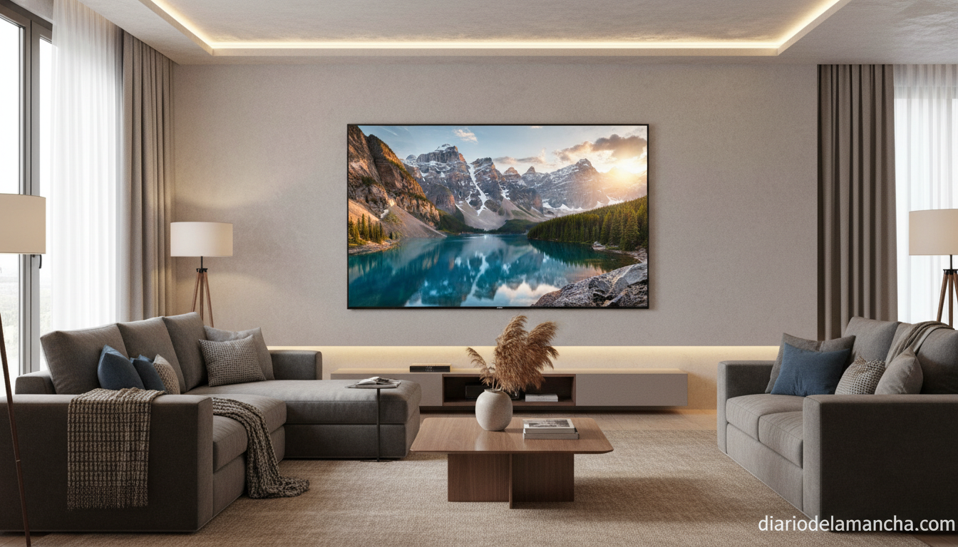 Smart TV LG QNED MiniLED 65 pulgadas en salón moderno
