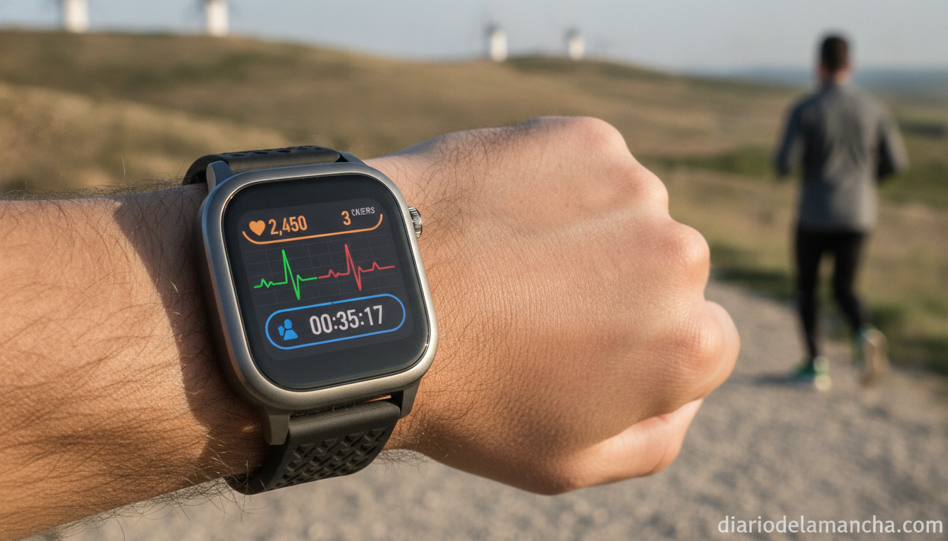 El smartwatch Zeblaxe Btalk 3 a 31 €: la mejor relación calidad-precio del mercado 1 Smartwatch Zeblaxe en muñeca con pantalla de métricas de salud