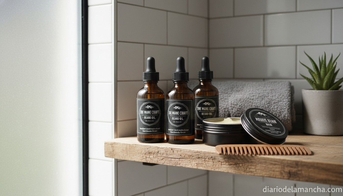 Productos para el cuidado y suavizado de barba masculina