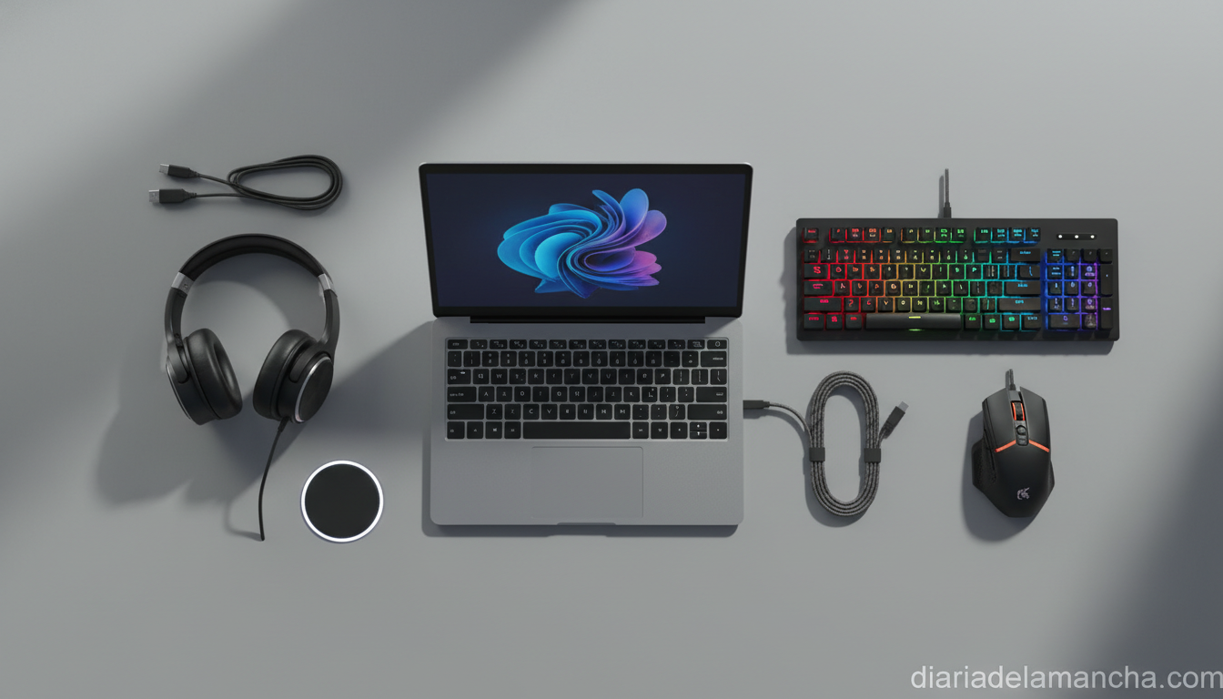 Tecnología y gadgets en oferta: auriculares, teclado, ratón y portátil