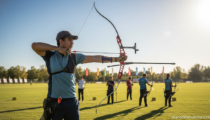 Arquero del Club de Tiro con Arco Puertollano en el Campeonato Absoluto de Castilla-La Mancha de Aire Libre