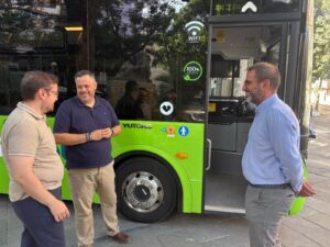 Autobús urbano 100% eléctrico durante las pruebas en Ciudad Real