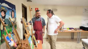 Niños pintando en el Curso de Pintura Infantil López Villaseñor en el Museo del Quijote de Ciudad Real