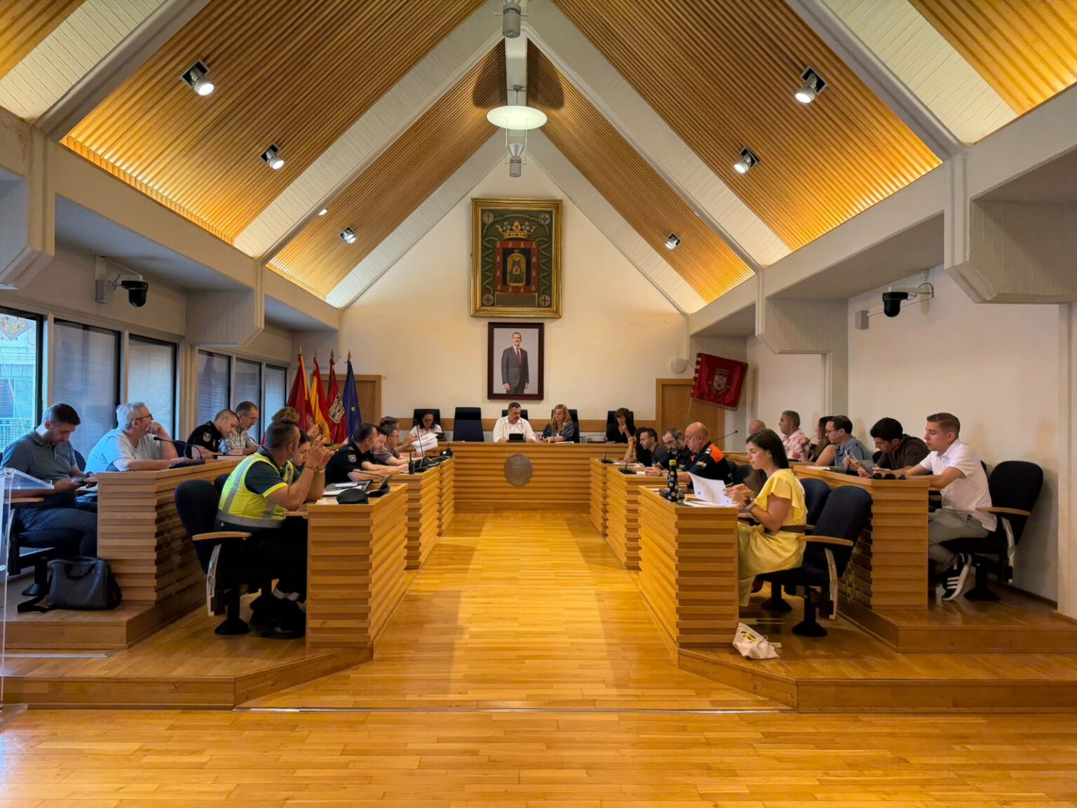 Junta Local de Seguridad del Ayuntamiento de Ciudad Real reunida para preparar el dispositivo de la Pandorga