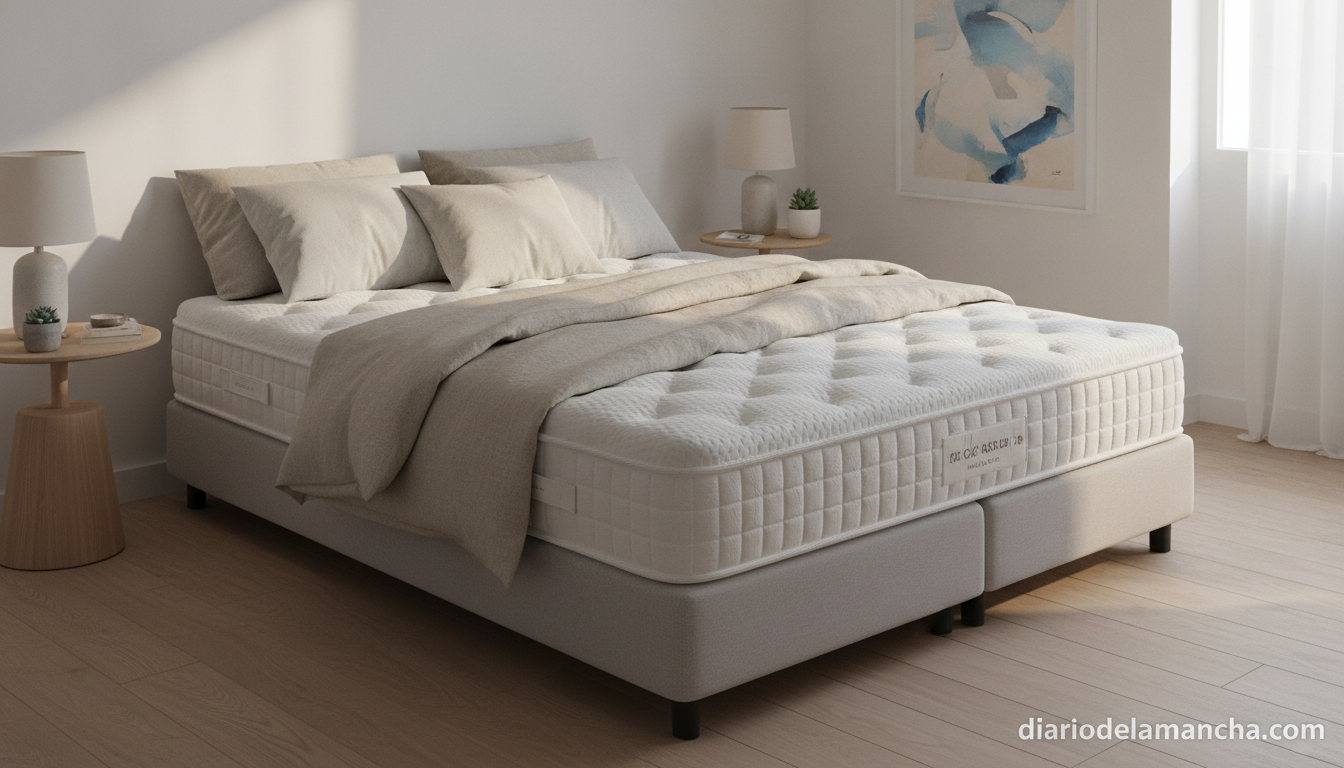 Descubre cómo mejorar tu descanso con la tecnología de muelles ensacados a bajo costo 1 Colchón de muelles ensacados en dormitorio moderno