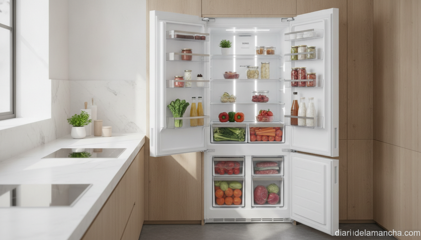 El frigorífico Hisense No Frost que optimiza tu cocina sin sacrificar espacio ni frescura 1 Frigorífico Hisense No Frost en cocina moderna