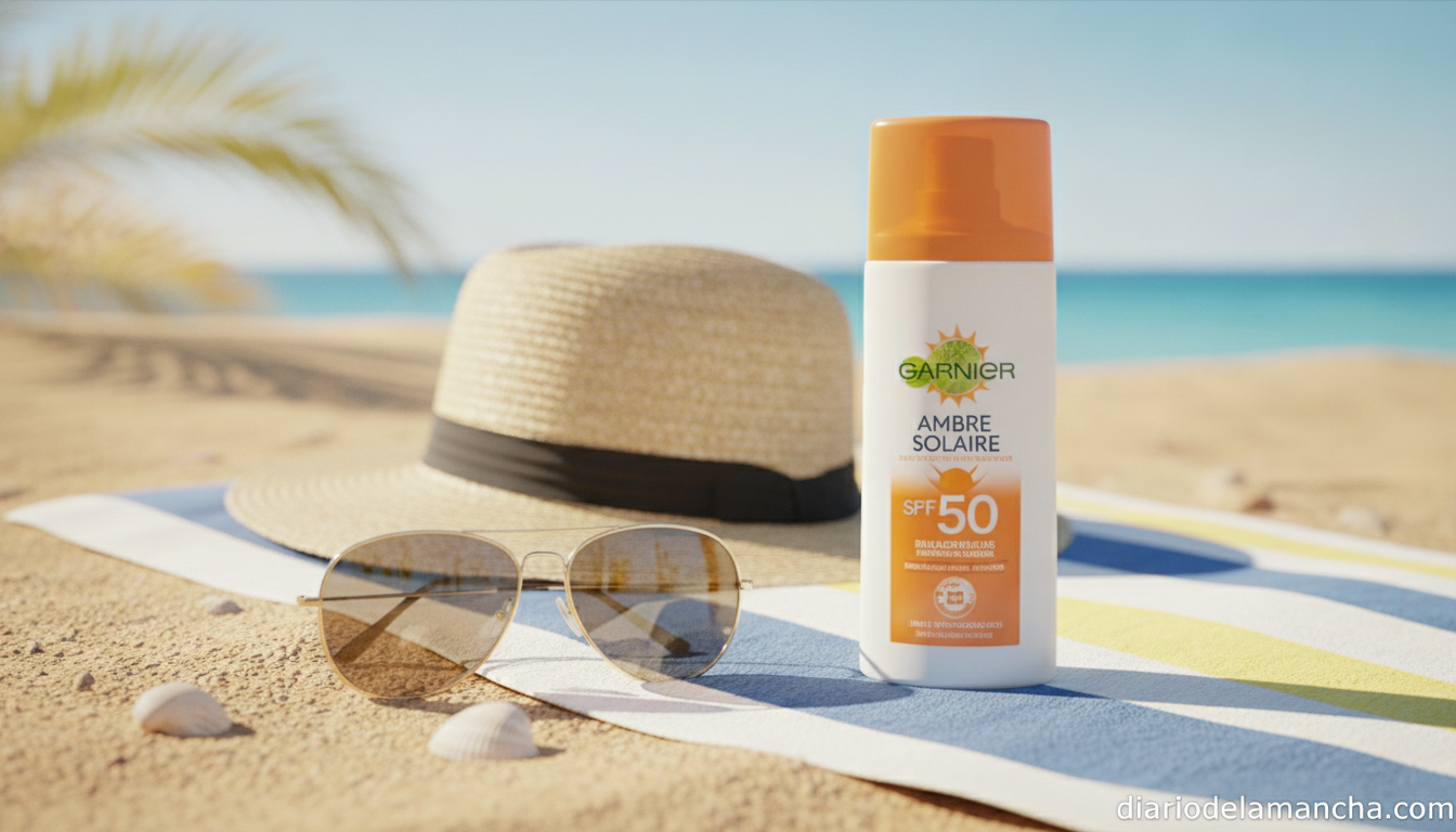 Protector solar Garnier Delial Advanced SPF50 en la playa