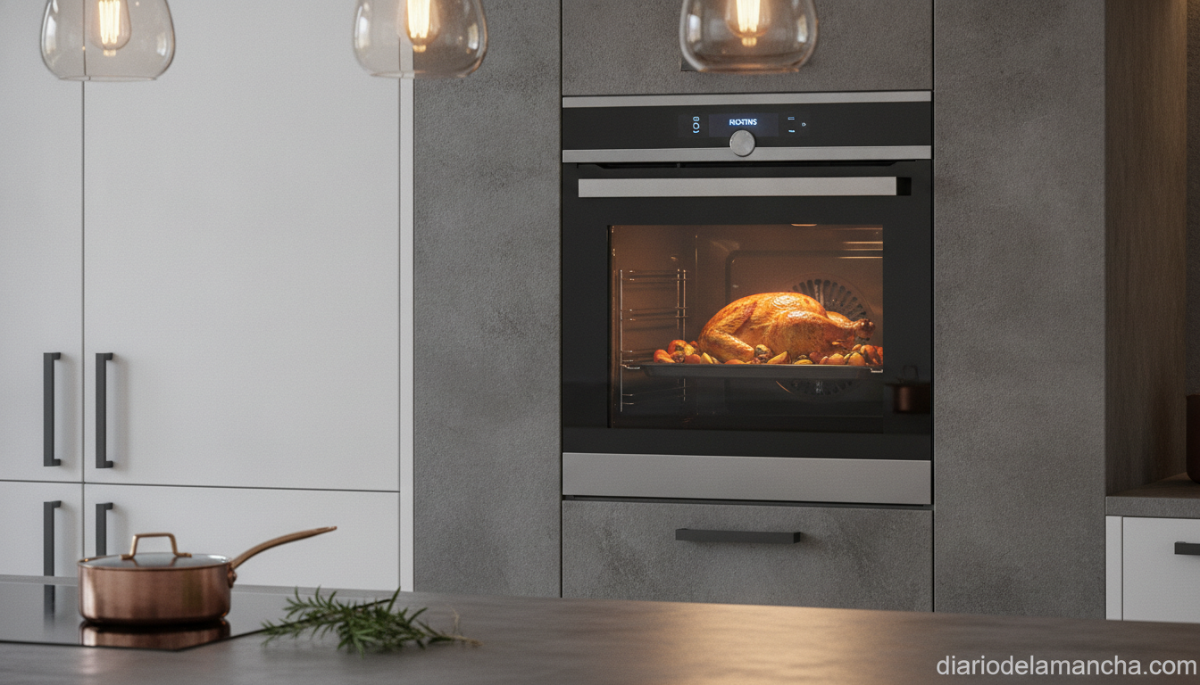 Horno multifunción AEG integrado en una cocina moderna