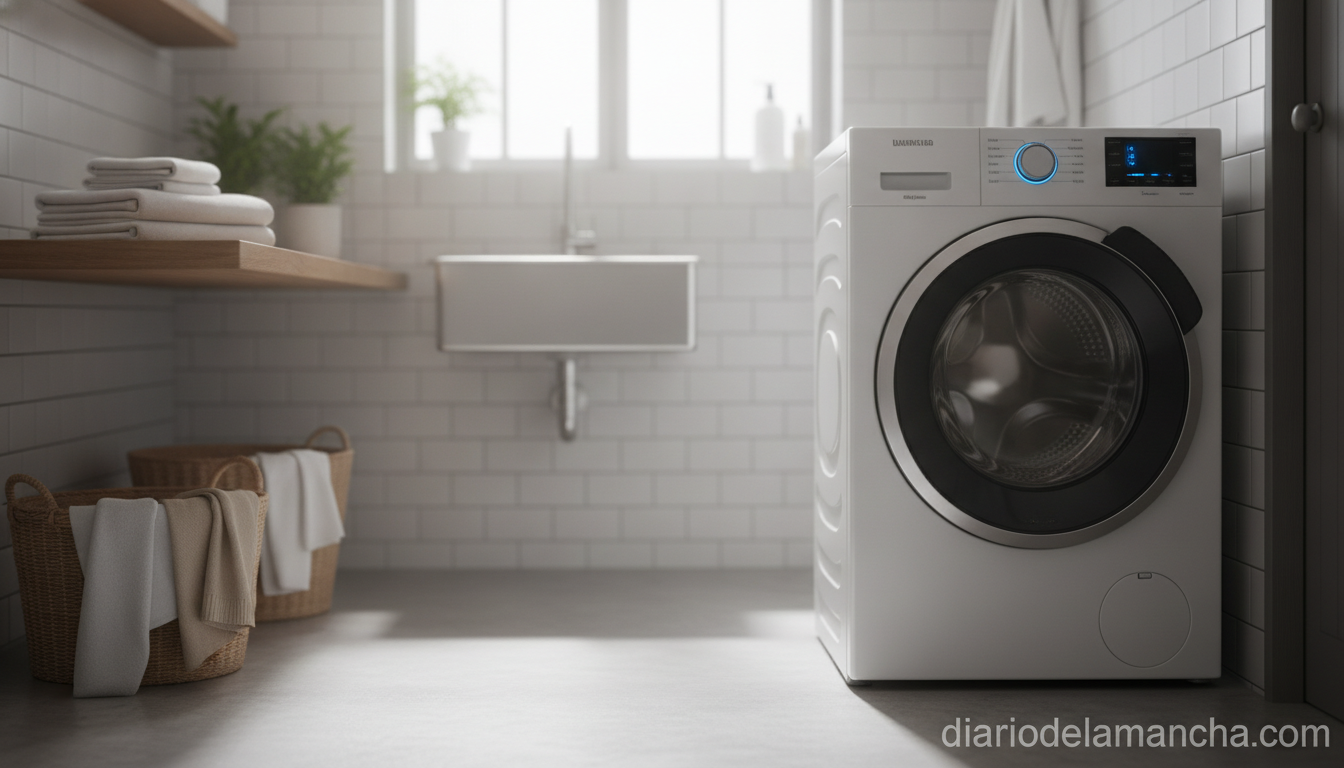 Lavasecadora AEG Serie 7000 en un lavadero moderno