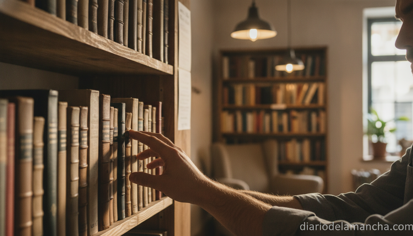 Persona explorando libros en una librería