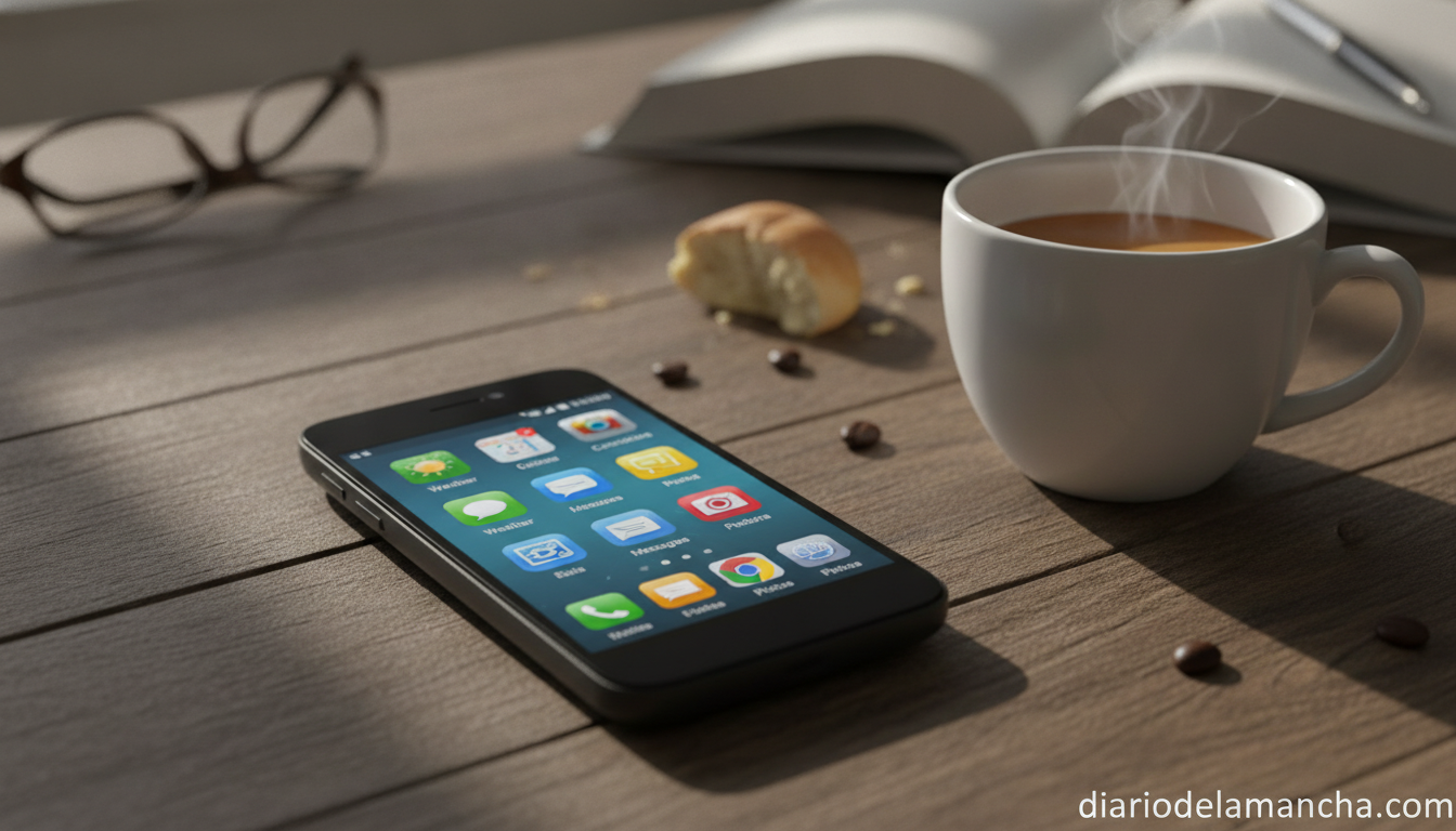 Smartphone económico VIVO Y93 sobre un escritorio