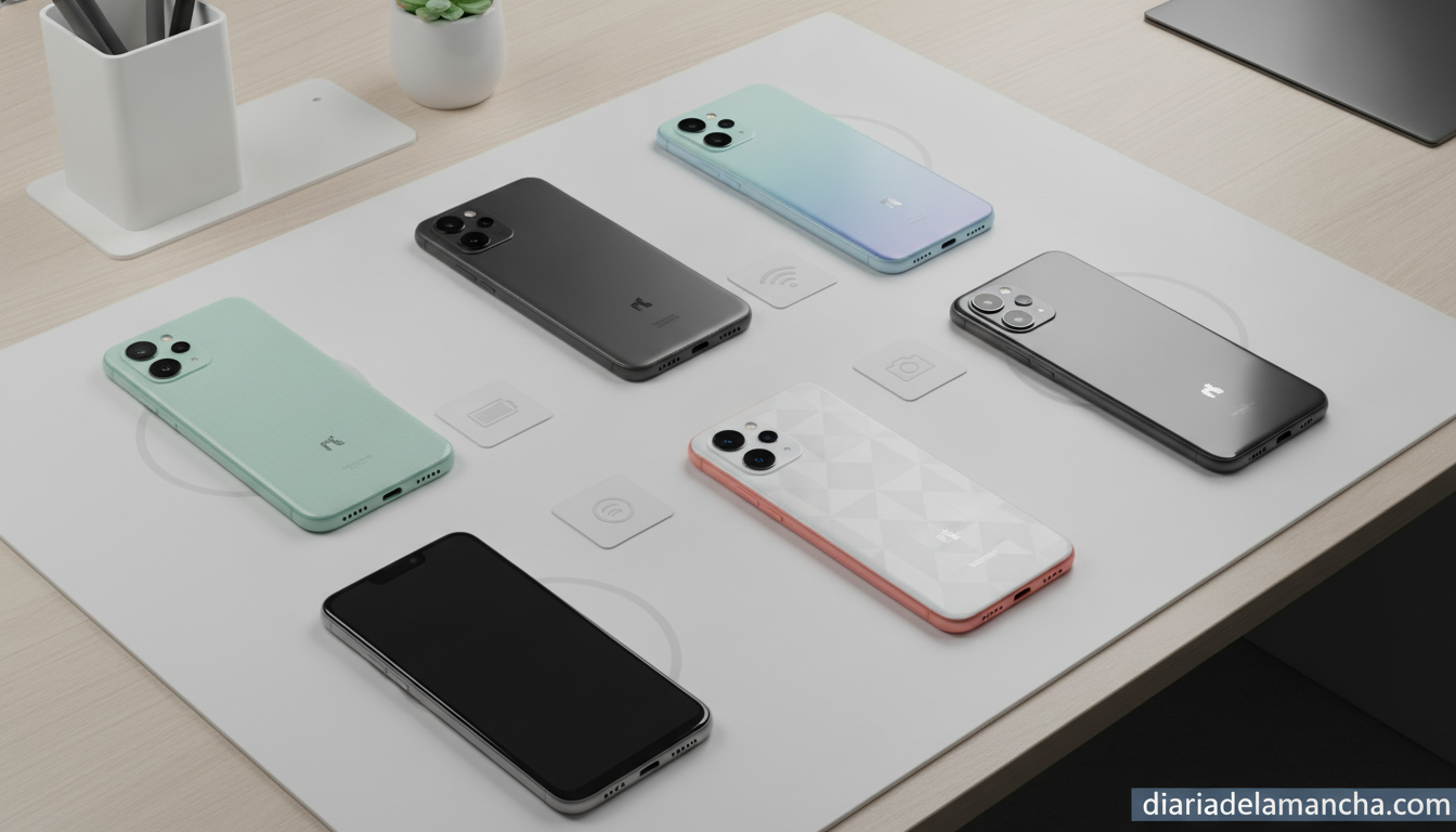 Los móviles de calidad a bajo coste que todos desean 1 Smartphones economicos Xiaomi Samsung OPPO sobre una mesa