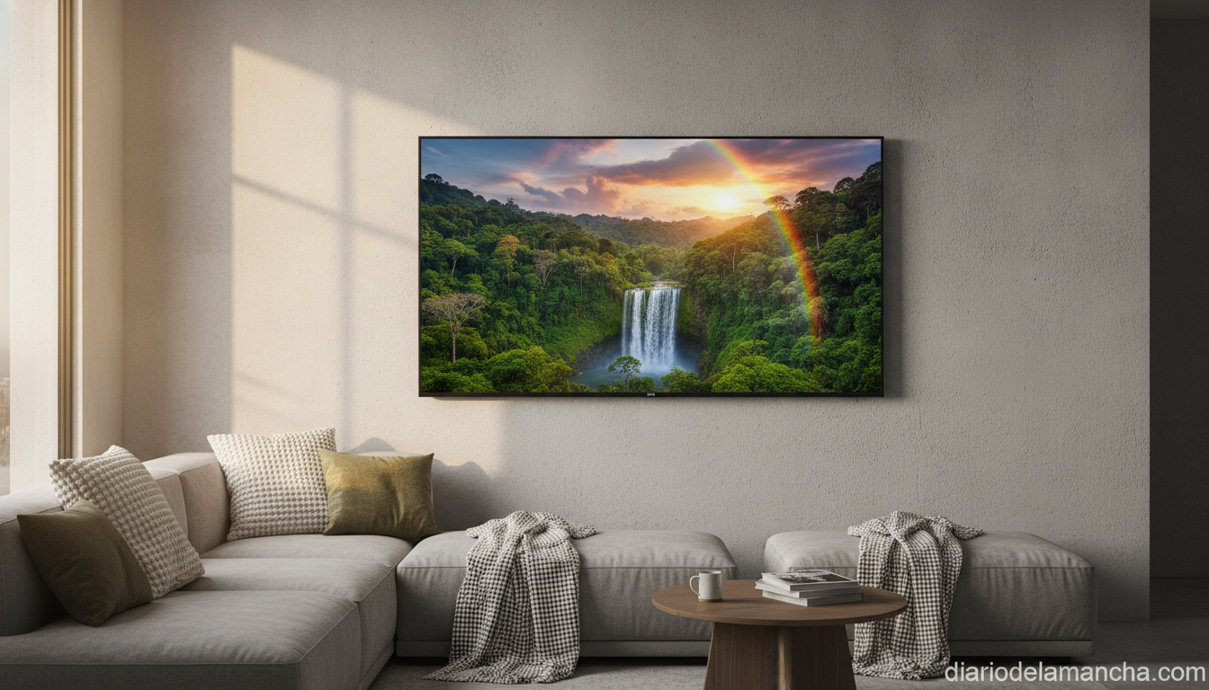 Televisor 55 pulgadas MiniLED en salon moderno