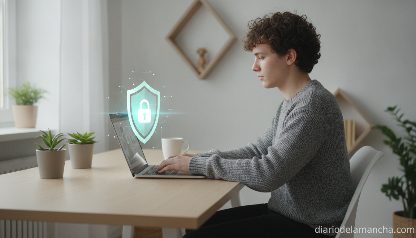Las 10 VPN más destacadas en 2026: análisis, comparativas y guía definitiva 1 Persona trabajando con conexión VPN segura en portatil