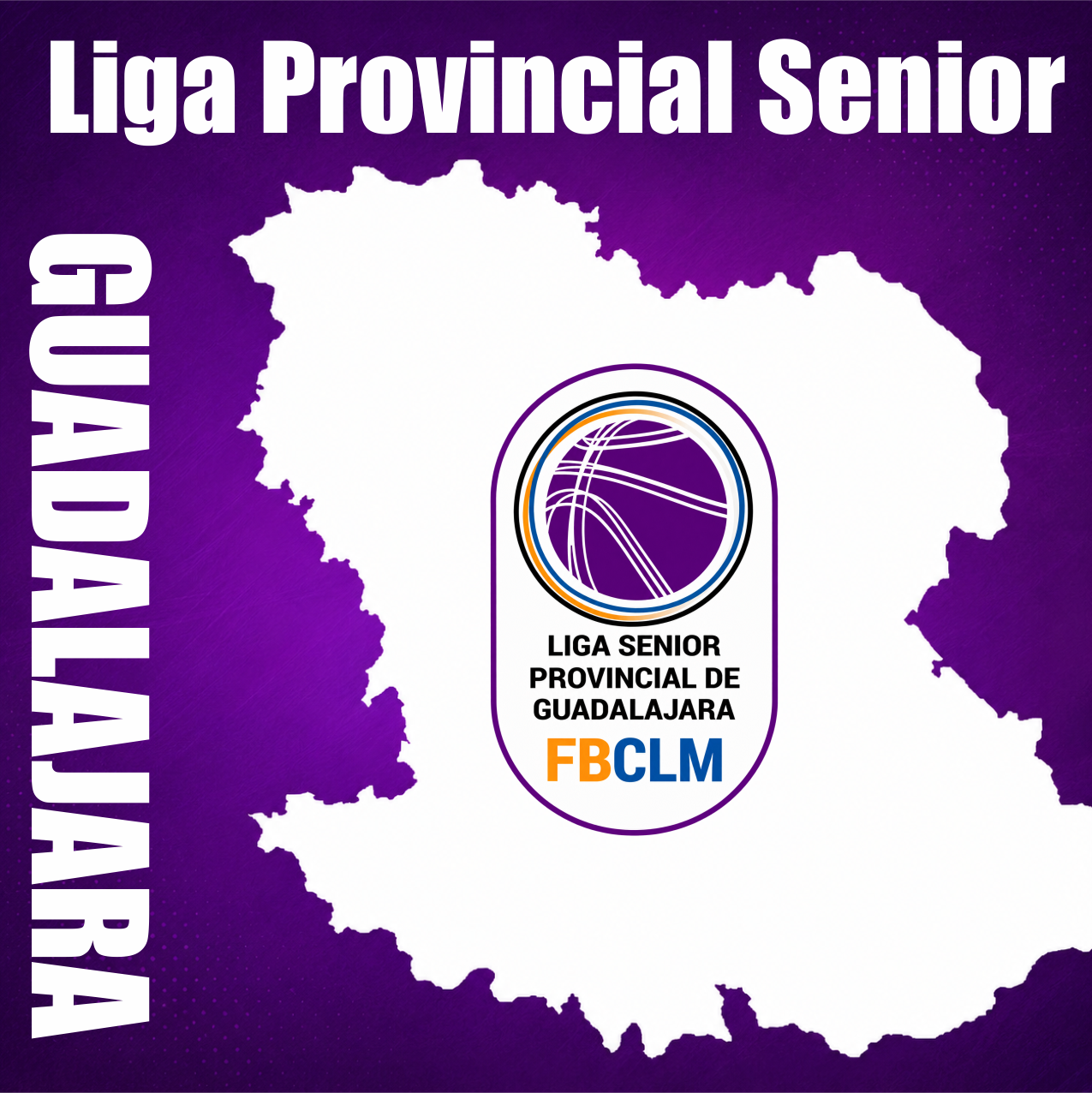 Cartel de la Liga Senior Provincial de Guadalajara de tiempo libre de baloncesto