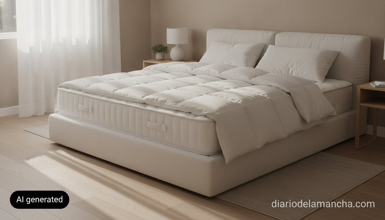 Colchón de calidad en dormitorio moderno y luminoso
