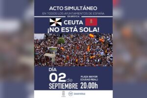 Cartel de la concentración de apoyo y solidaridad con Ceuta en Ciudad Real
