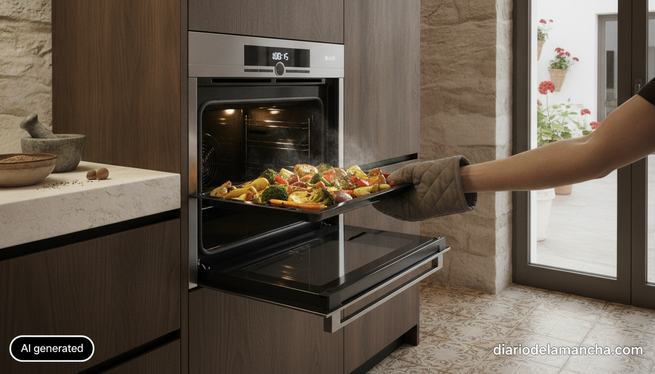 72 litros: descubre la comodidad de una air fryer integrada en tu cocina moderna 1 Horno LG 72 litros con freidora de aire en cocina moderna