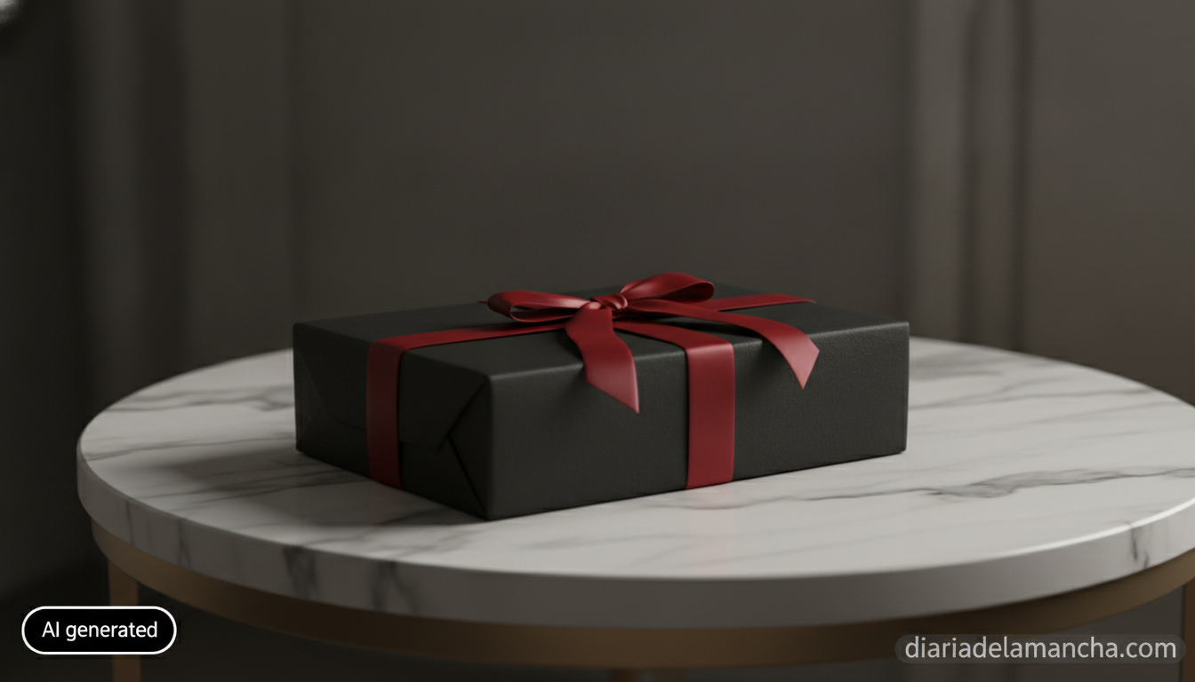 Regalo elegante y discreto envuelto para Navidad