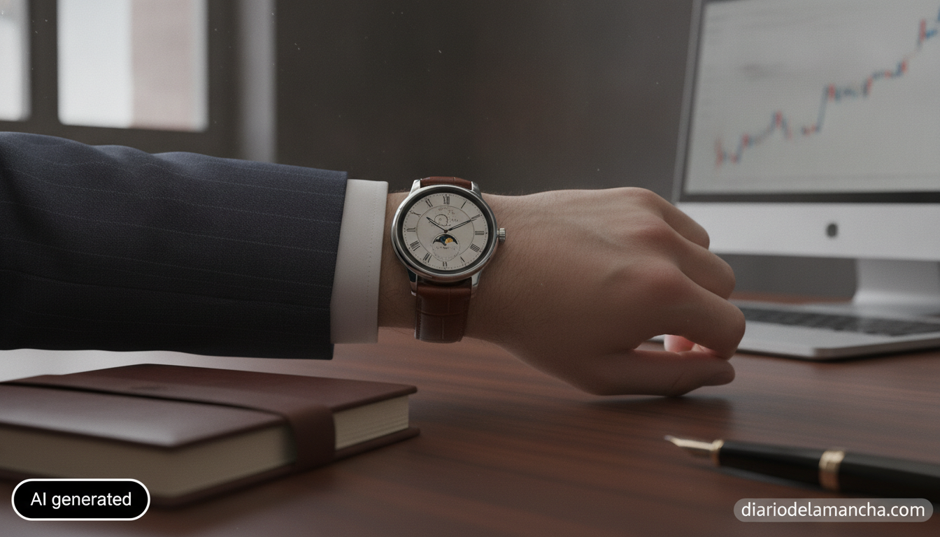 Smartwatch de vestir elegante en la muñeca