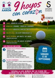Cartel del I Torneo de Golf Solidario 9 Hoyos con Corazón en Illescas
