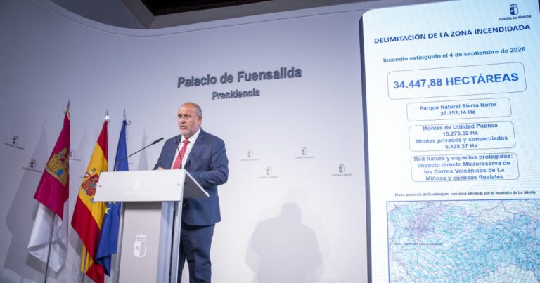 Consejo de Gobierno anuncia 22,5 millones de euros para la reconstrucción de la Sierra Norte de Guadalajara tras el incendio de La Mierla