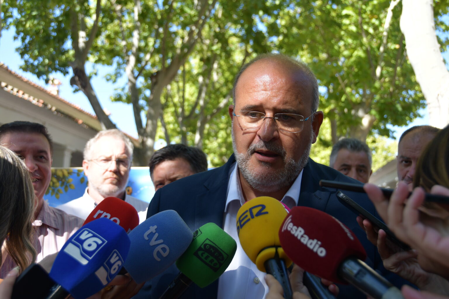 El vicepresidente primero, José Luis Martínez Guijarro, durante su comparecencia en Albacete