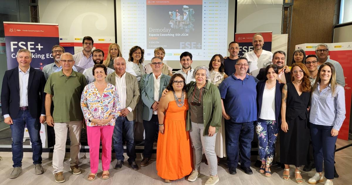 Julián Martín en la clausura del X espacio coworking de la ciudad de Toledo