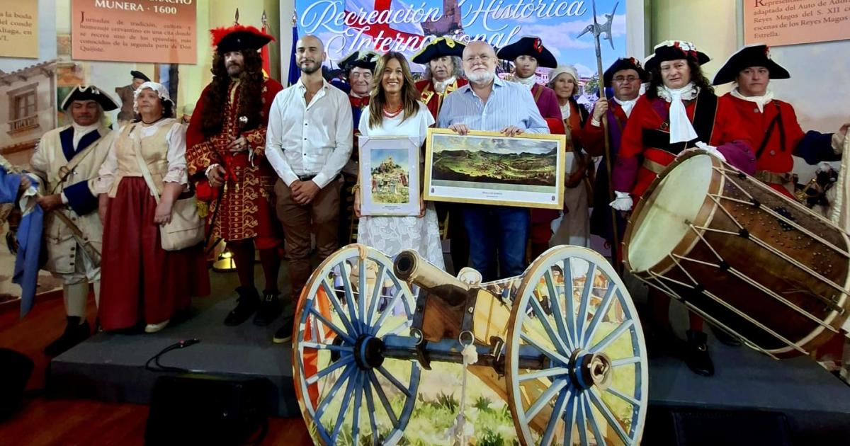 Presentación institucional de la recreación de la Batalla de Almansa en el stand del Gobierno de Castilla-La Mancha en la Feria de Albacete