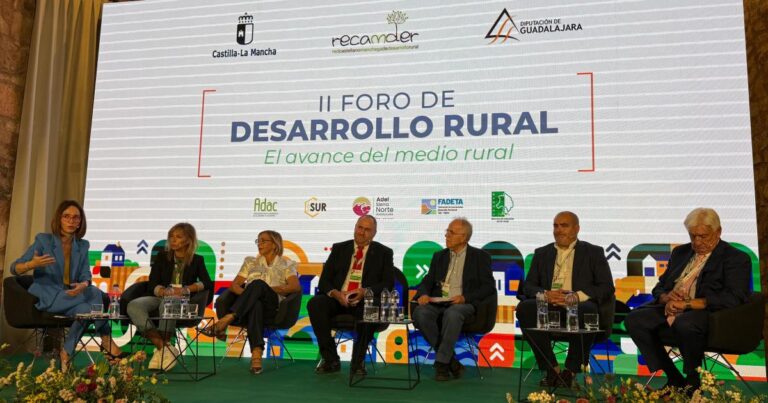 El consejero de Agricultura, Julián Martínez Lizán, interviene en el II Foro de Desarrollo Rural celebrado en Sigüenza