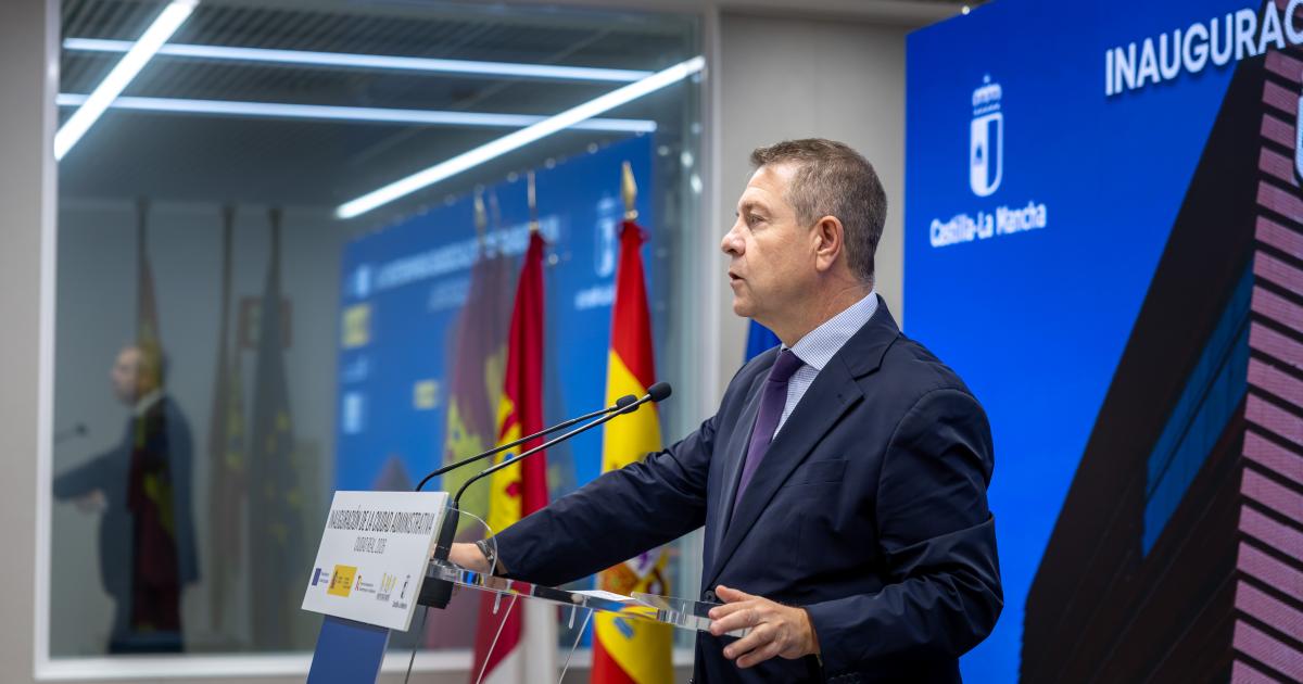 Emiliano García-Page durante su intervención en Ciudad Real