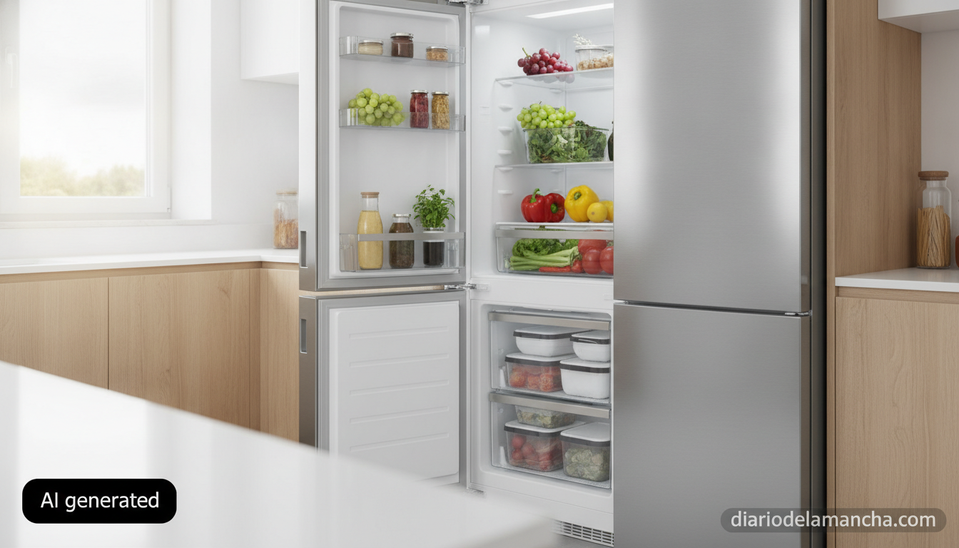 Frigorífico combi Samsung en cocina moderna