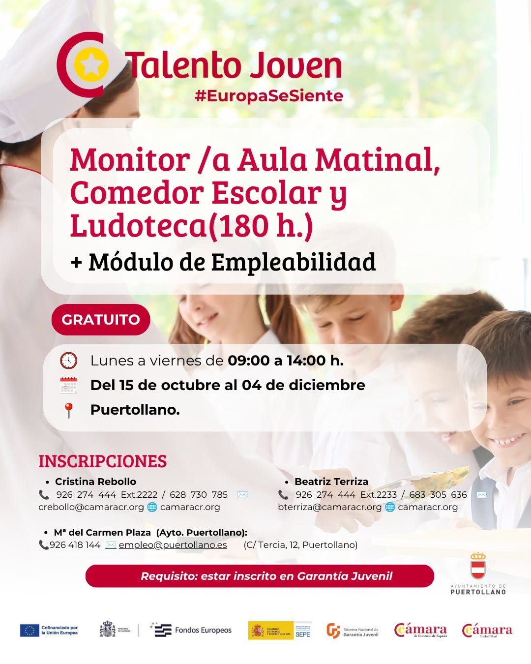 Curso Integral de Monitor de Aula Matinal, Comedor Escolar y Ludoteca en Puertollano: ¡Inscríbete y Potencia Tu Futuro Profesional! 1 Curso Integral de Monitor de Aula Matinal, Comedor Escolar y Ludoteca en Puertollano: ¡Inscríbete y Potencia Tu Futuro Profesional! 1