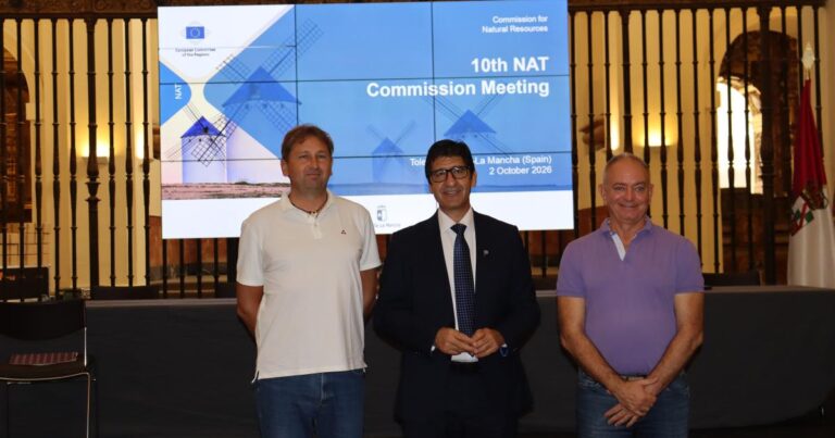 El vicepresidente José Manuel Caballero visita los preparativos de la reunión del Comité Europeo de las Regiones en Toledo