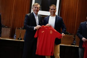 Presentación del partido España-Finlandia de fútbol sala en Manzanares