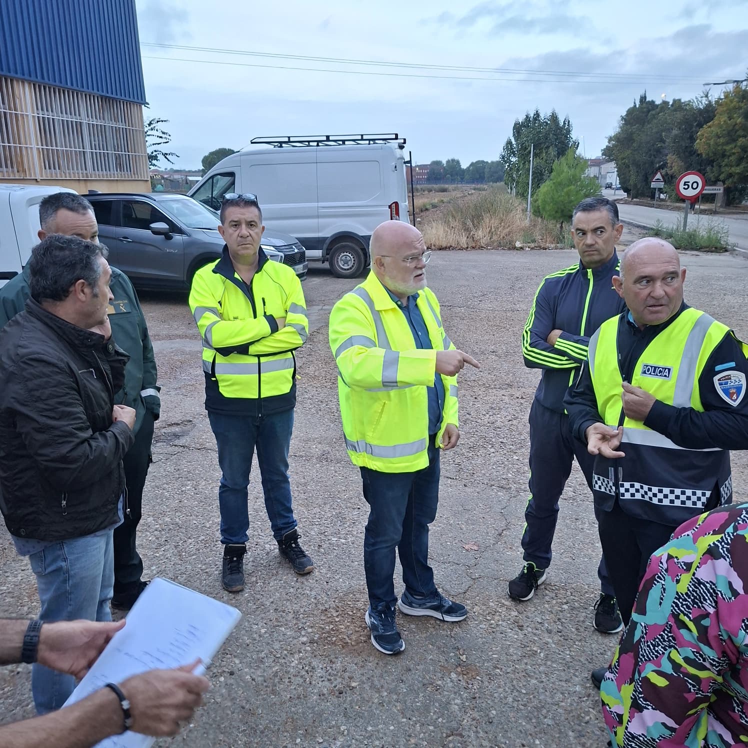 Operativo de coordinación de los trabajos de recuperación en Madrigueras