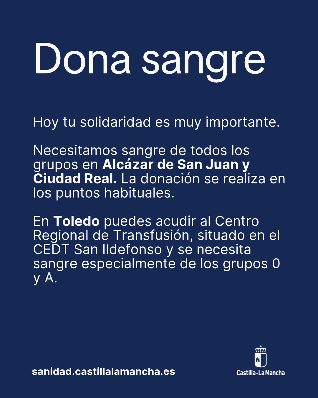 Choque de un AVE y un Iryo en Urda: 68 muertos y 77 hospitalizados 36 Cartel de la Junta para donar sangre tras el accidente de Urda